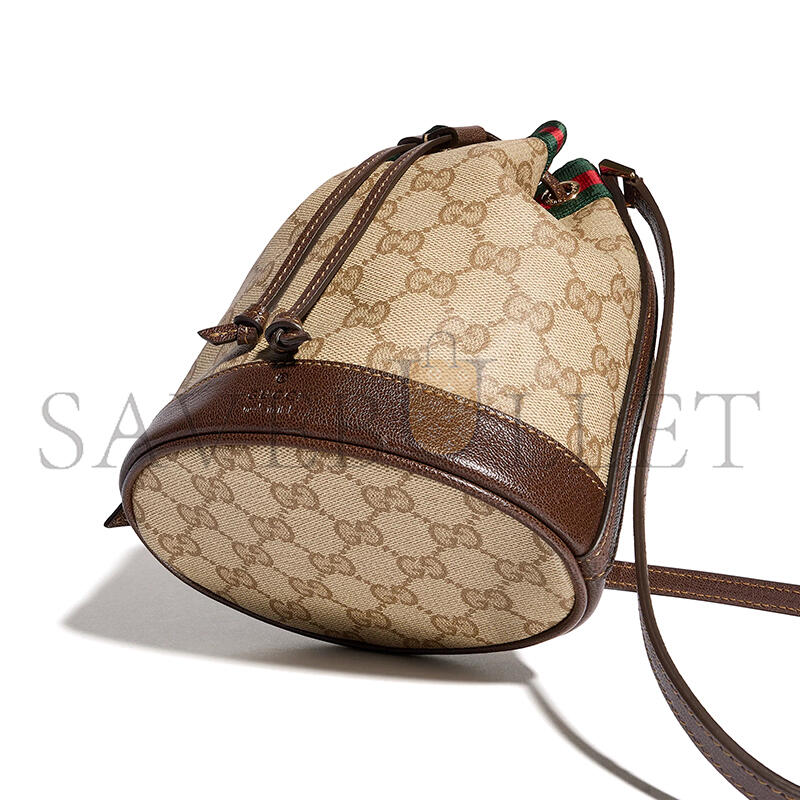 GUCCI MINI BUCKET BAG WITH WEB 876060 (19.5*15.5*10.5cm) GUCCI MINI BUCKET BAG WITH WEB 876060 (19.5*15.5*10.5cm)